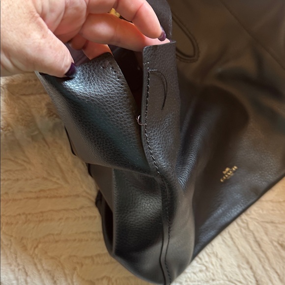 Coach Black Pebbled Leather Tote - Picture 4 of 4